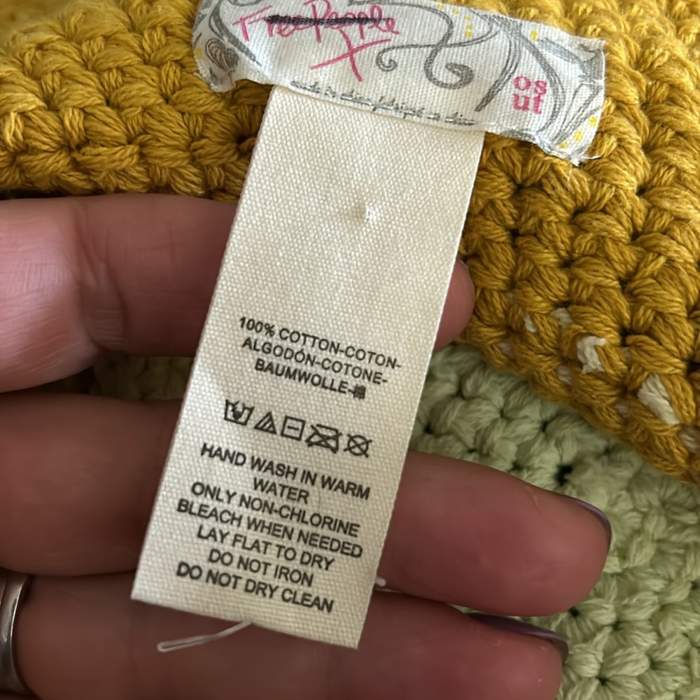 BNWOT Free People Garden Grove Crochet Knit Bucket Hat - Picture 6 of 6